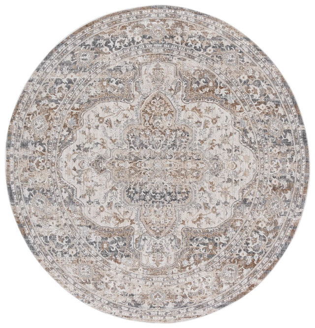 Safavieh Finley 6'-7" x 6'-7" Rug in Beige / Grey