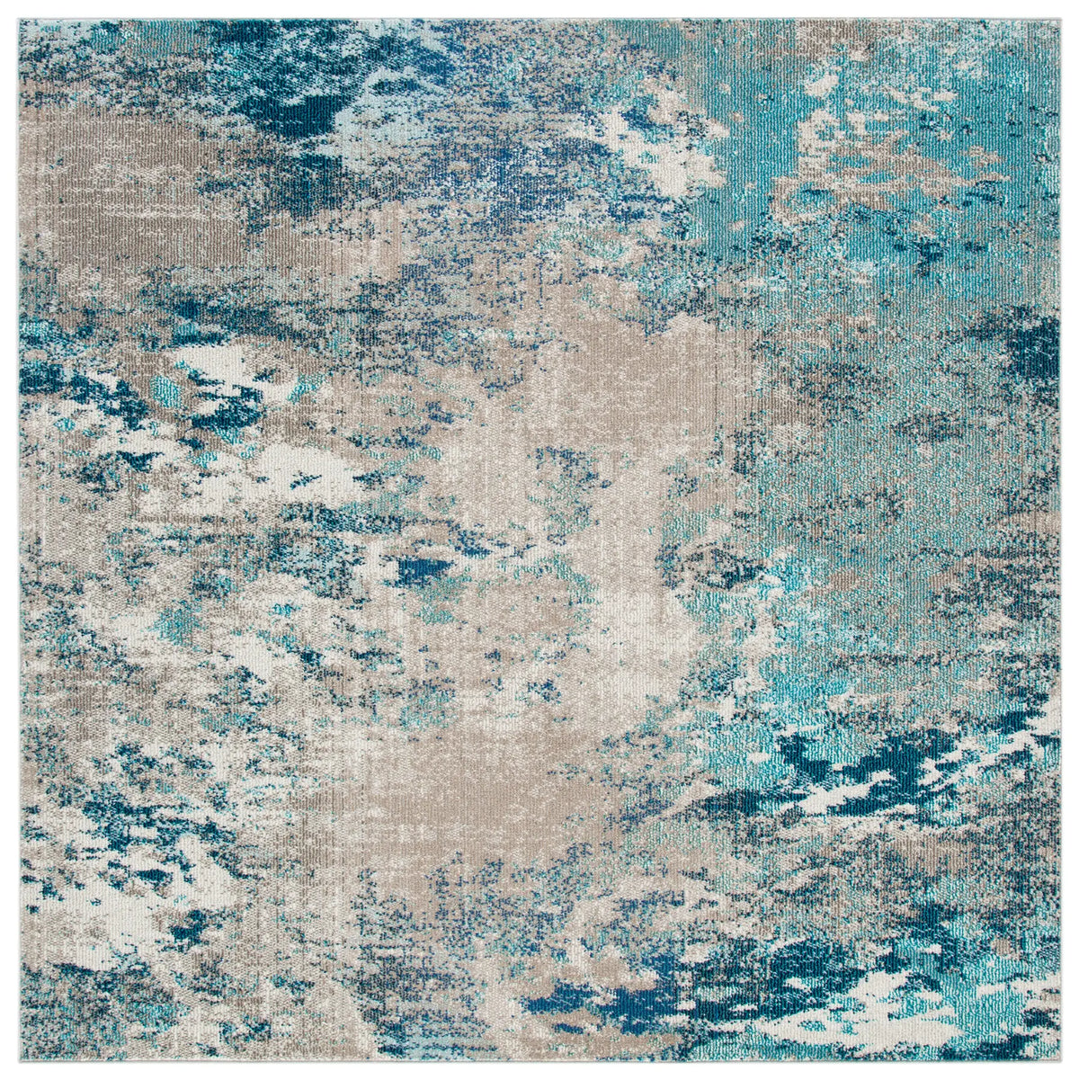 Safavieh Madison 6'-7" x 6'-7" Rug in Blue / Beige