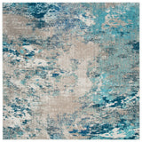 Safavieh Madison 6'-7" x 6'-7" Rug in Blue / Beige