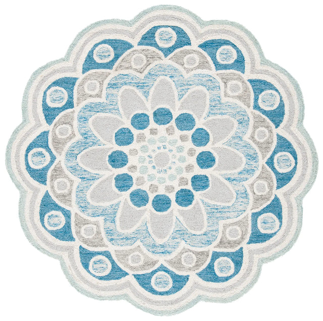 Safavieh Novelty 4'-0" x 4'-0" Rug in Grey / Blue