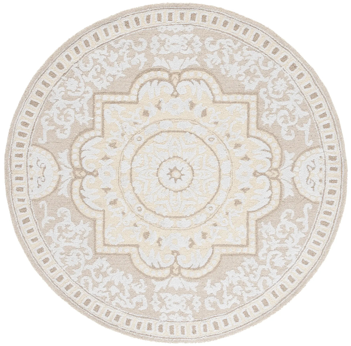 Safavieh Abstract 6'-0" x 6'-0" Rug in Ivory / Beige