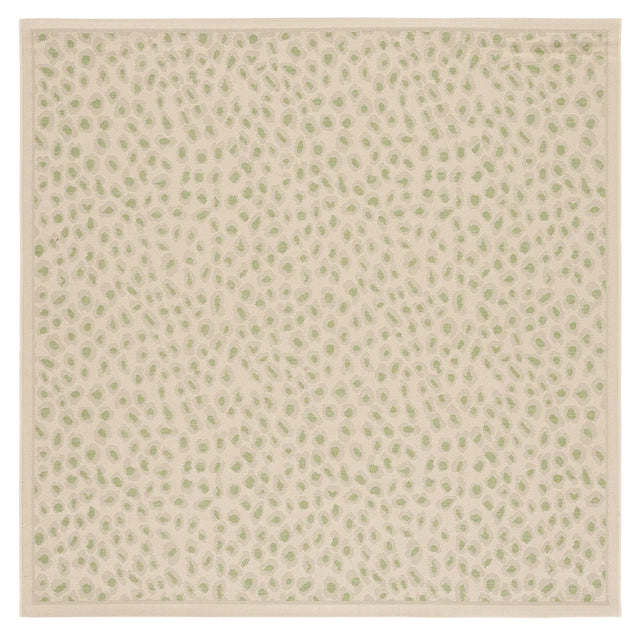 Safavieh Courtyard 6'-7" x 6'-7" Rug in Beige / Green