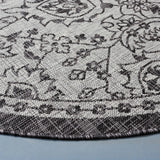 Safavieh Courtyard 6'-7" x 6'-7" Rug in Grey / Black