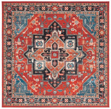 Safavieh Journey 6'-7" x 6'-7" Rug in Rust / Blue Black