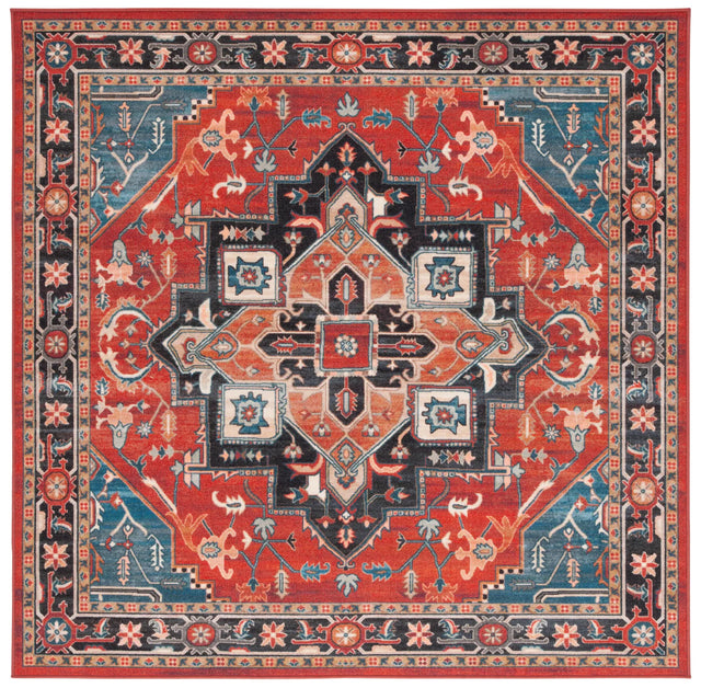 Safavieh Journey 6'-7" x 6'-7" Rug in Rust / Blue Black