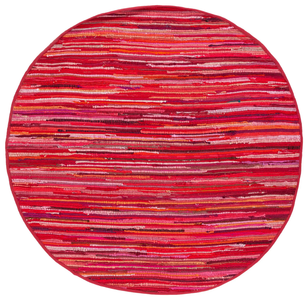 Safavieh Rag Rug 6'-0" x 6'-0" Rug in Red / Multi