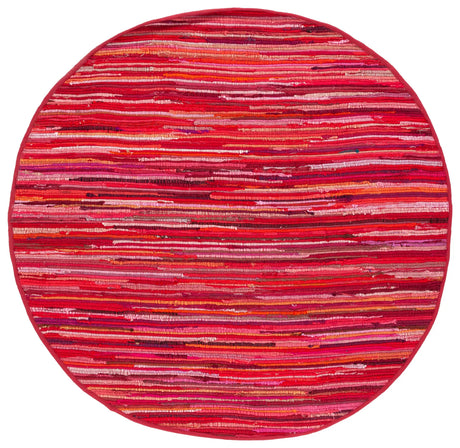 Safavieh Rag Rug 6'-0" x 6'-0" Rug in Red / Multi