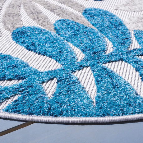 Safavieh Cabana 5'-3" x 5'-3" Rug in Grey / Blue