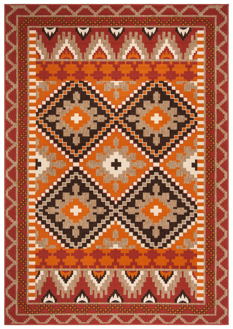 Safavieh Veranda 4'-0" x 5'-7" Rug in Rust / Red