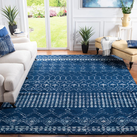 Safavieh Tulum 10'-0" x 13'-0" Rug in Navy / Ivory