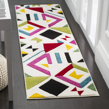 Safavieh Hollywood 2'-3" x 10'-0" Rug in Ivory / Rose