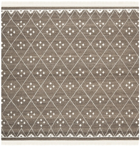Safavieh Natural Kilim 7'-0" x 7'-0" Rug in Brown / Ivory