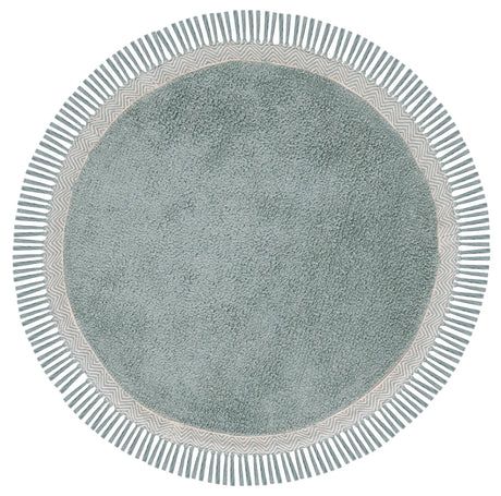 Safavieh Easy Care 3'-0" x 3'-0" Rug in Teal / Ivory