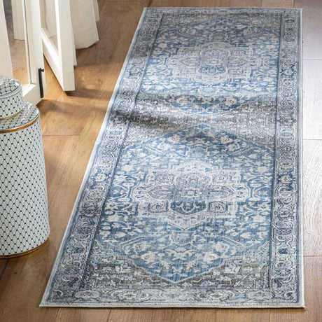 Safavieh Vintage Persian 2'-2" x 12'-0" Rug in Charcoal / Blue