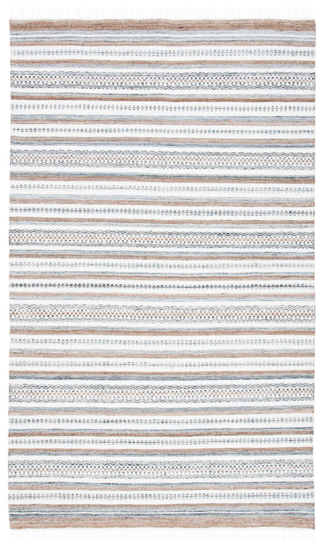 Safavieh Striped Kilim 4'-0" x 6'-0" Rug in Grey / Ivory