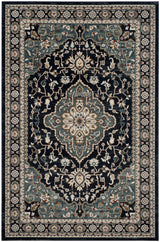 Safavieh Lyndhurst 10'-0" x 14'-0" Rug in Anthracite / Teal