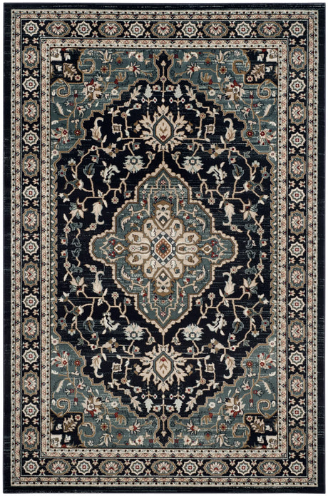Safavieh Lyndhurst 10'-0" x 14'-0" Rug in Anthracite / Teal