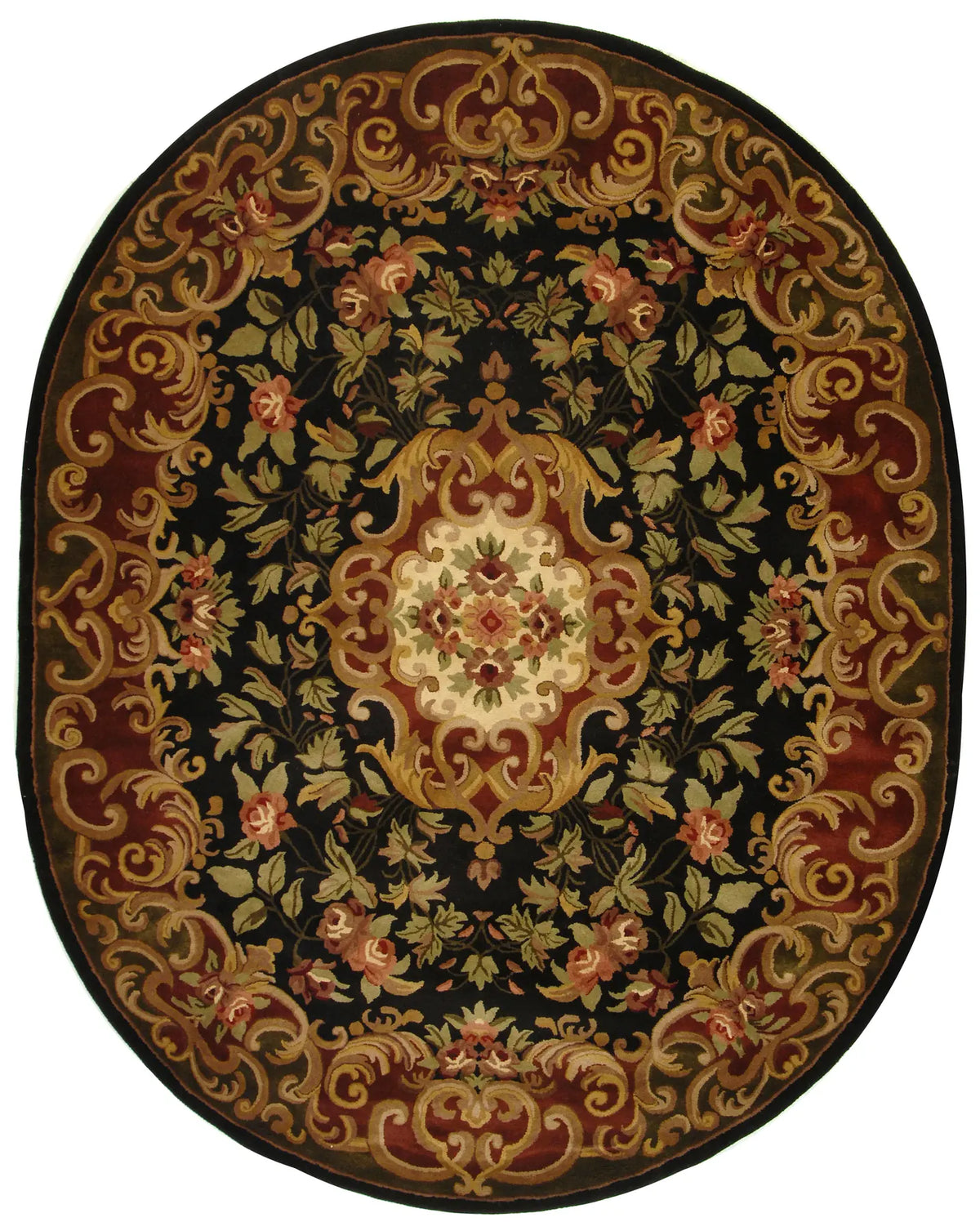 Safavieh Classic 7'-6" x 9'-6" Rug in Black / Green