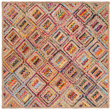 Safavieh Cape Cod 6'-0" x 6'-0" Rug in Natural / Red