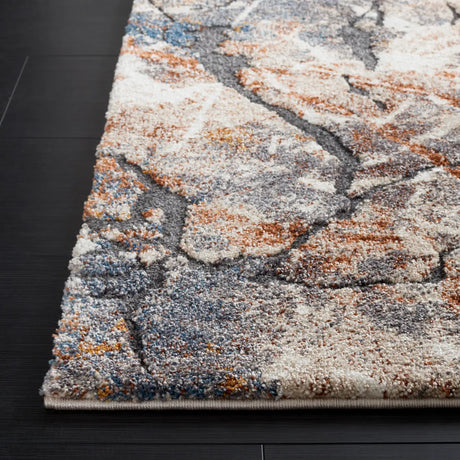 Safavieh Cyrus Shag 4'-5" x 6'-5" Rug in Grey / Rust