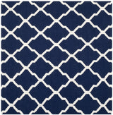 Safavieh Dhurries 6'-0" x 6'-0" Rug in Navy / Ivory