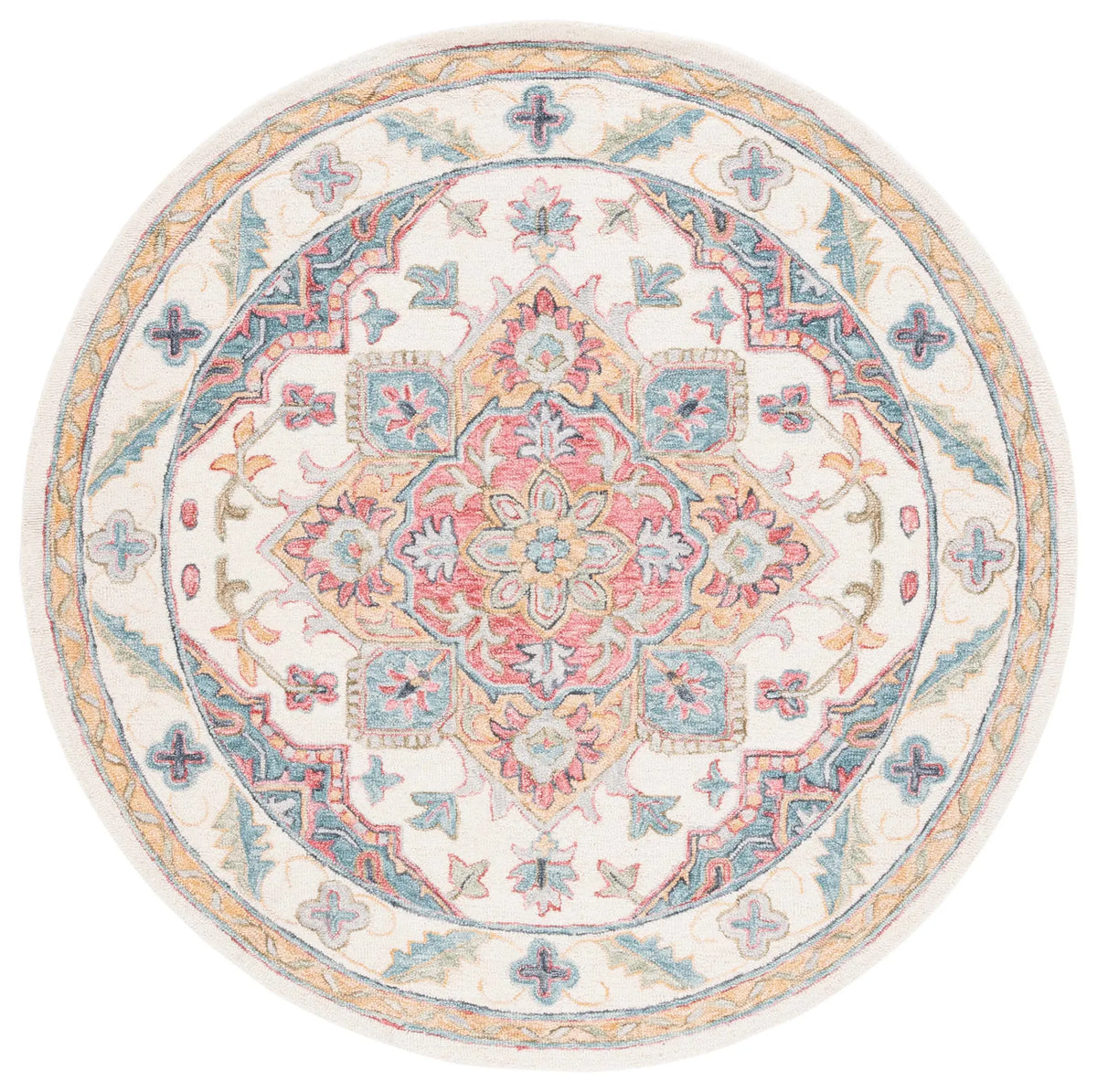 Safavieh Metro 6'-0" x 6'-0" Rug in Ivory / Rust