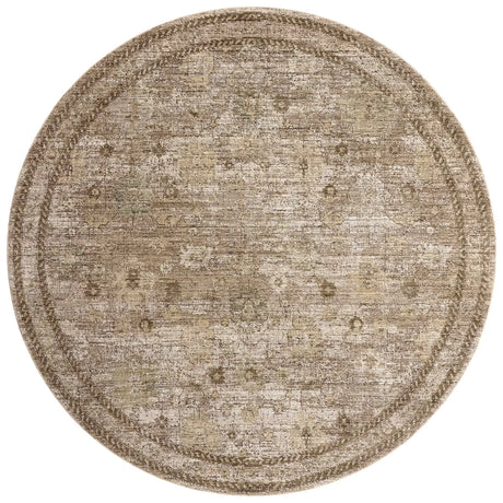 Loloi Priscilla PRL-05 Sand / Earth Rug - round flat