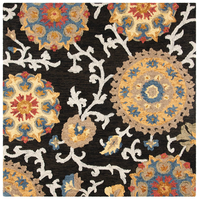 Safavieh Blossom 6'-0" x 6'-0" Rug in Charcoal / Multi