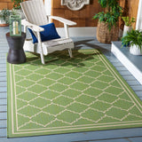 Safavieh Courtyard 4'-0" x 5'-7" Rug in Green / Beige