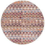 Safavieh Barbados 500 6'-6" x 6'-6" Rug in Purple / Green Rust