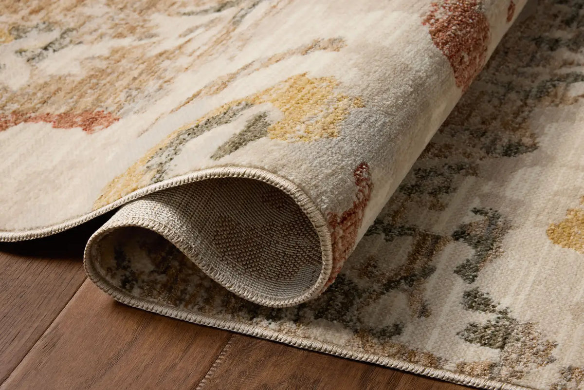 Loloi Eileen ELE-02 Transitional Power Loomed Mist, Sunset Rug - pile height