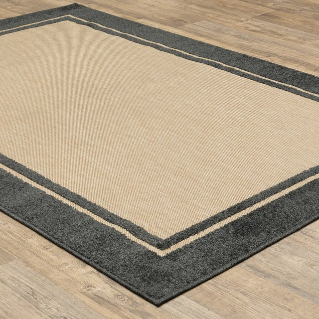 Oriental Weavers Sphinx Cayman 5594K Sand / Charcoal Rugs - angle detail