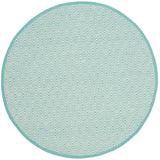 Safavieh Montauk 4'-0" x 4'-0" Rug in Ivory / Aqua