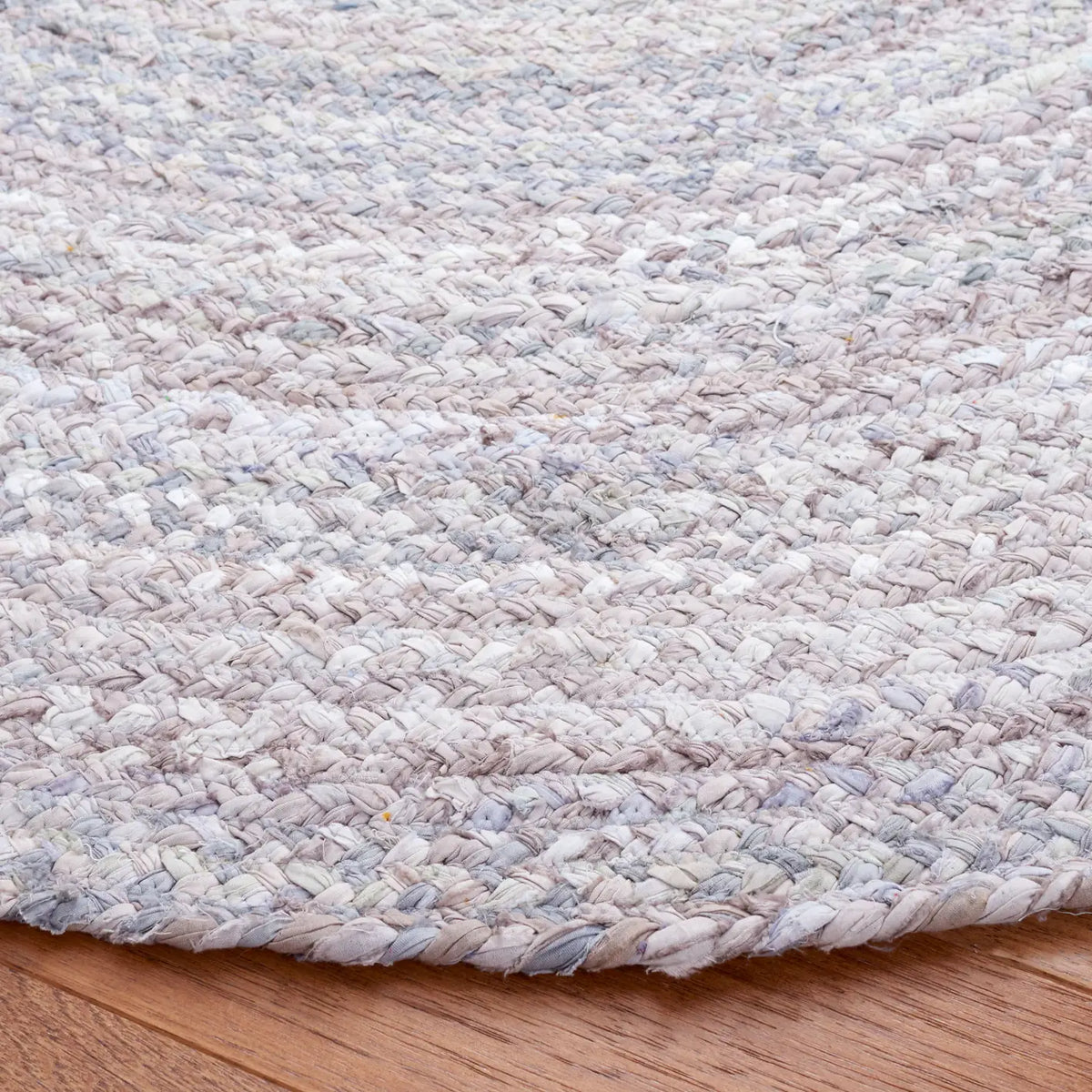 Safavieh Braided 5'-0" x 5'-0" Rug in Light Grey