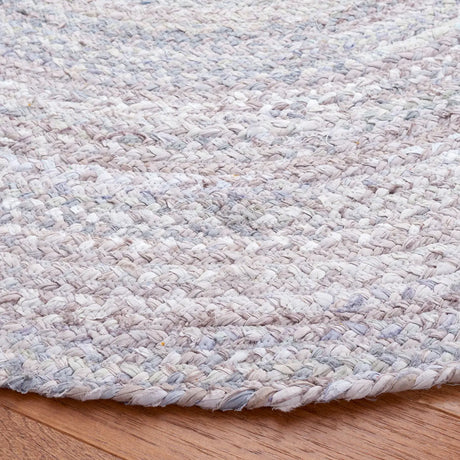 Safavieh Braided 5'-0" x 5'-0" Rug in Light Grey