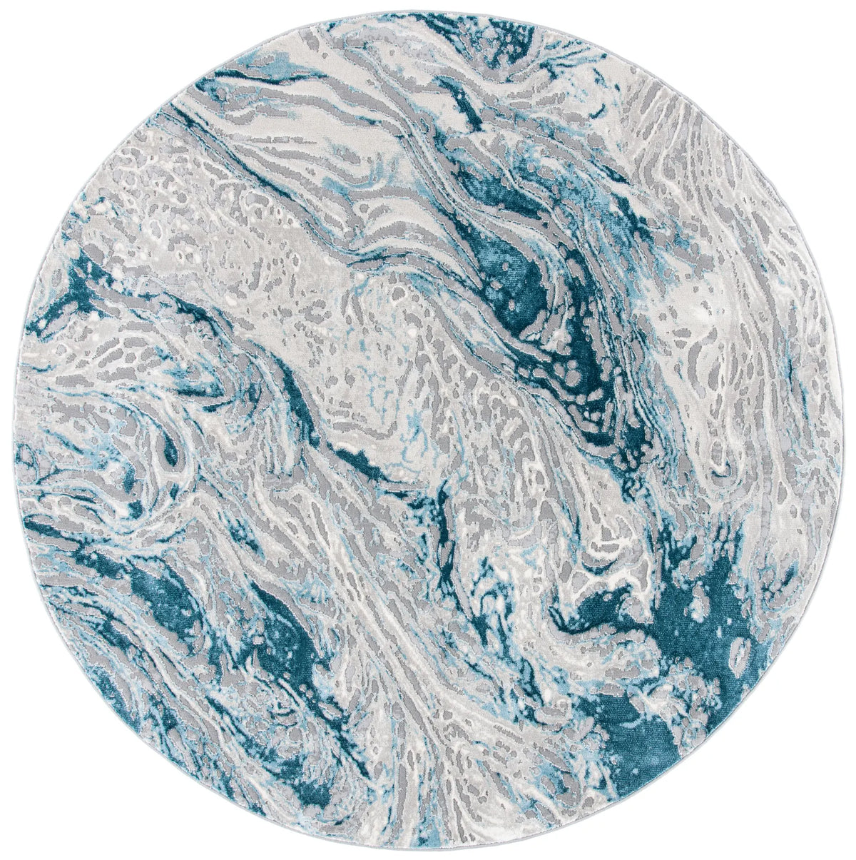Safavieh Meadow 500 6'-7" x 6'-7" Rug in Grey / Blue