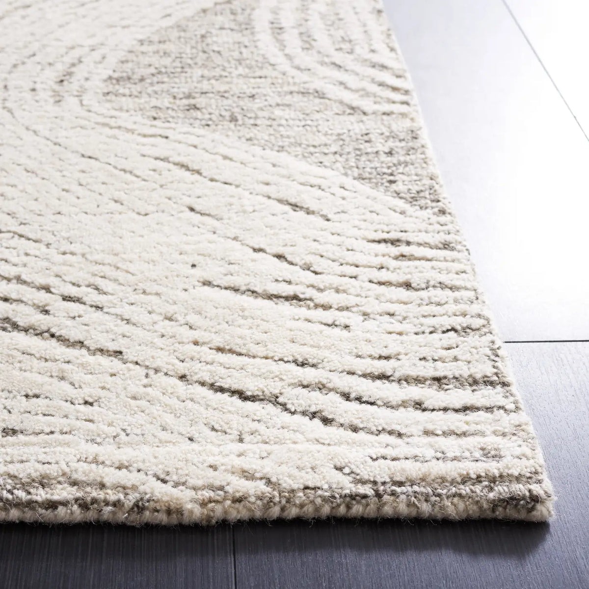 Safavieh Abstract 4'-0" x 6'-0" Rug in Charcoal / Ivory