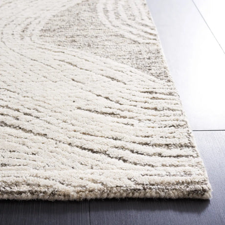 Safavieh Abstract 4'-0" x 6'-0" Rug in Charcoal / Ivory