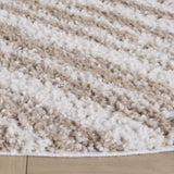 Safavieh Rumi Shag 6'-7" x 6'-7" Rug in Beige / Ivory