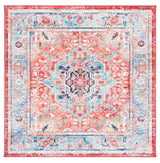 Safavieh Riviera 6'-7" x 6'-7" Rug in Light Blue / Red