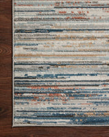 Loloi Bianca Bia-08 Pebble/Multi Rugs - corner on wood
