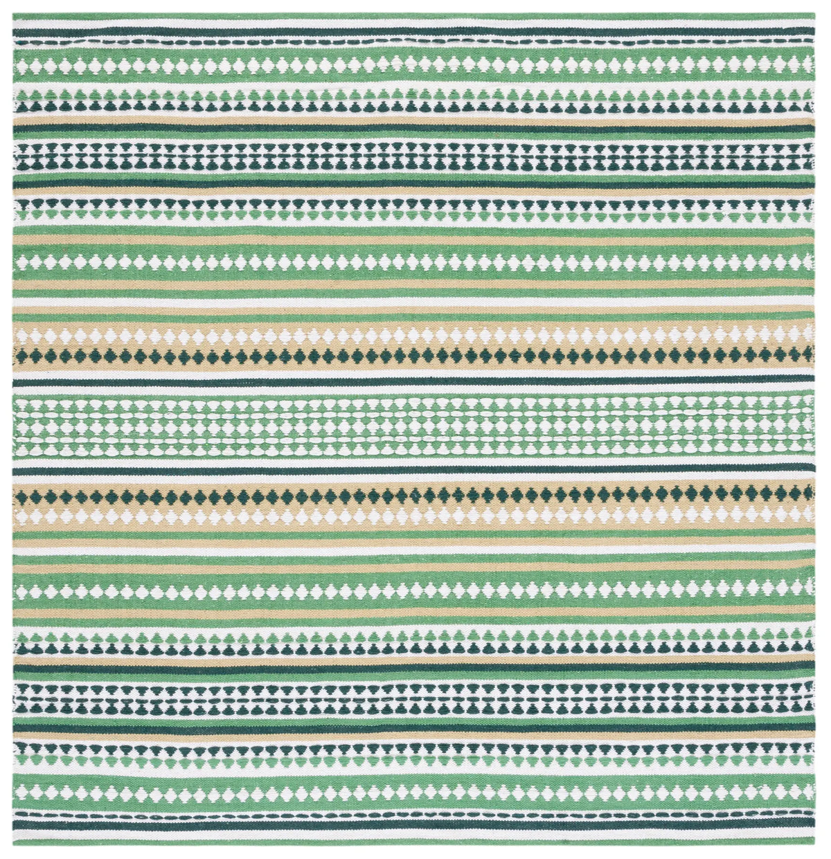 Safavieh Montauk 6'-0" x 6'-0" Rug in Green / Ivory