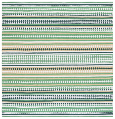 Safavieh Montauk 6'-0" x 6'-0" Rug in Green / Ivory