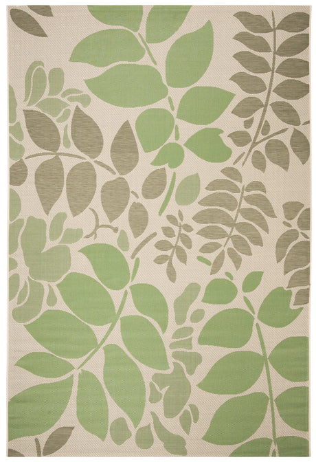 Safavieh Courtyard 6'-7" x 9'-6" Rug in Cream / Green