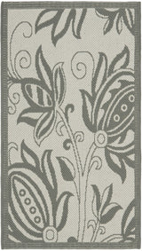 Safavieh Courtyard 2'-0" x 3'-7" Rug in Light Grey / Anthracite