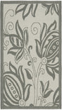 Safavieh Courtyard 2'-0" x 3'-7" Rug in Light Grey / Anthracite