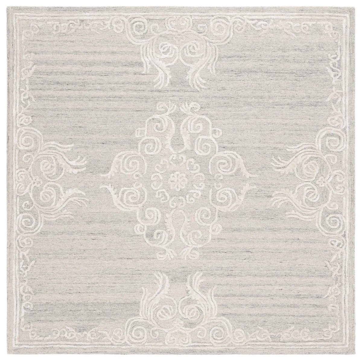 Safavieh Glamour 6'-0" x 6'-0" Rug in Silver / Ivory