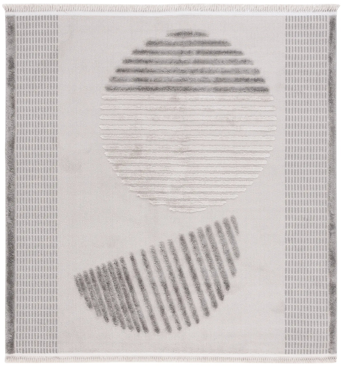 Safavieh Urban 6'-7" x 6'-7" Rug in Grey / Light Grey