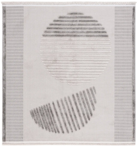 Safavieh Urban 6'-7" x 6'-7" Rug in Grey / Light Grey