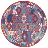 Safavieh Aspen 7'-0" x 7'-0" Rug in Red / Blue
